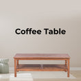 Load image into Gallery viewer, Lilly Coffee Table 110cm Mindi Timber Wood Rattan Weave - Brown
