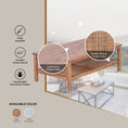 Load image into Gallery viewer, Lilly Coffee Table 110cm Mindi Timber Wood Rattan Weave - Brown
