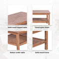 Load image into Gallery viewer, Lilly Coffee Table 110cm Mindi Timber Wood Rattan Weave - Brown
