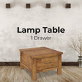 Load image into Gallery viewer, Birdsville Lamp Table 70cm Coffee Side Laptop Desk Bedside Sofa End - Brown
