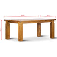 Load image into Gallery viewer, Teasel Dining Table 180cm Solid Pine Timber Wood Furniture - Rustic Oak
