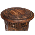 Load image into Gallery viewer, Scilla Rubber Wood Timber Round 45cm Side Table - Burnt Natural
