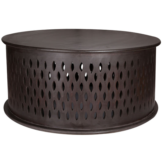 Atila  Wooden Round 80cm Coffee Table - Brown