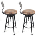 Load image into Gallery viewer, 2x Vintage Industrial Rustic Bar Stool Kitchen Stool Swivel Chair Counter Height
