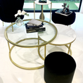 Load image into Gallery viewer, Interior Ave - Elle Vogue - Marble & Gold Nested Coffee Table
