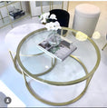 Load image into Gallery viewer, Interior Ave - Elle Vogue - Marble & Gold Nested Coffee Table
