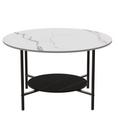 Load image into Gallery viewer, Interior Ave - Duke Round Two Tier Stone Coffee Table

