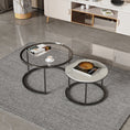 Load image into Gallery viewer, Interior Ave - Elle Vogue - Marble & Black Nested Coffee Table Set

