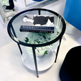 Load image into Gallery viewer, Interior Ave - Cosmopolitan Two Tier Mix Side Table - Marble & Glass
