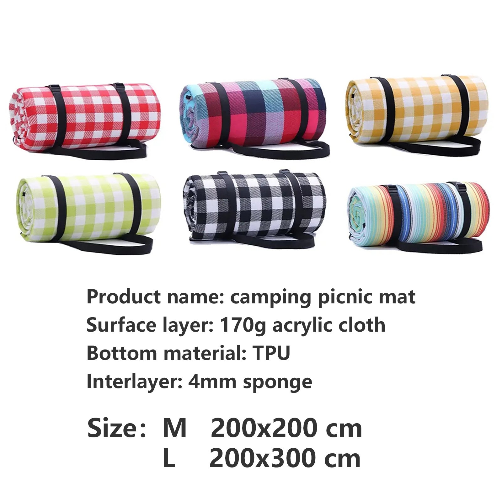 Mountgear Outdoor Camping Picnic Blanket Damp-proof Mat Thickening Waterproof Mat L