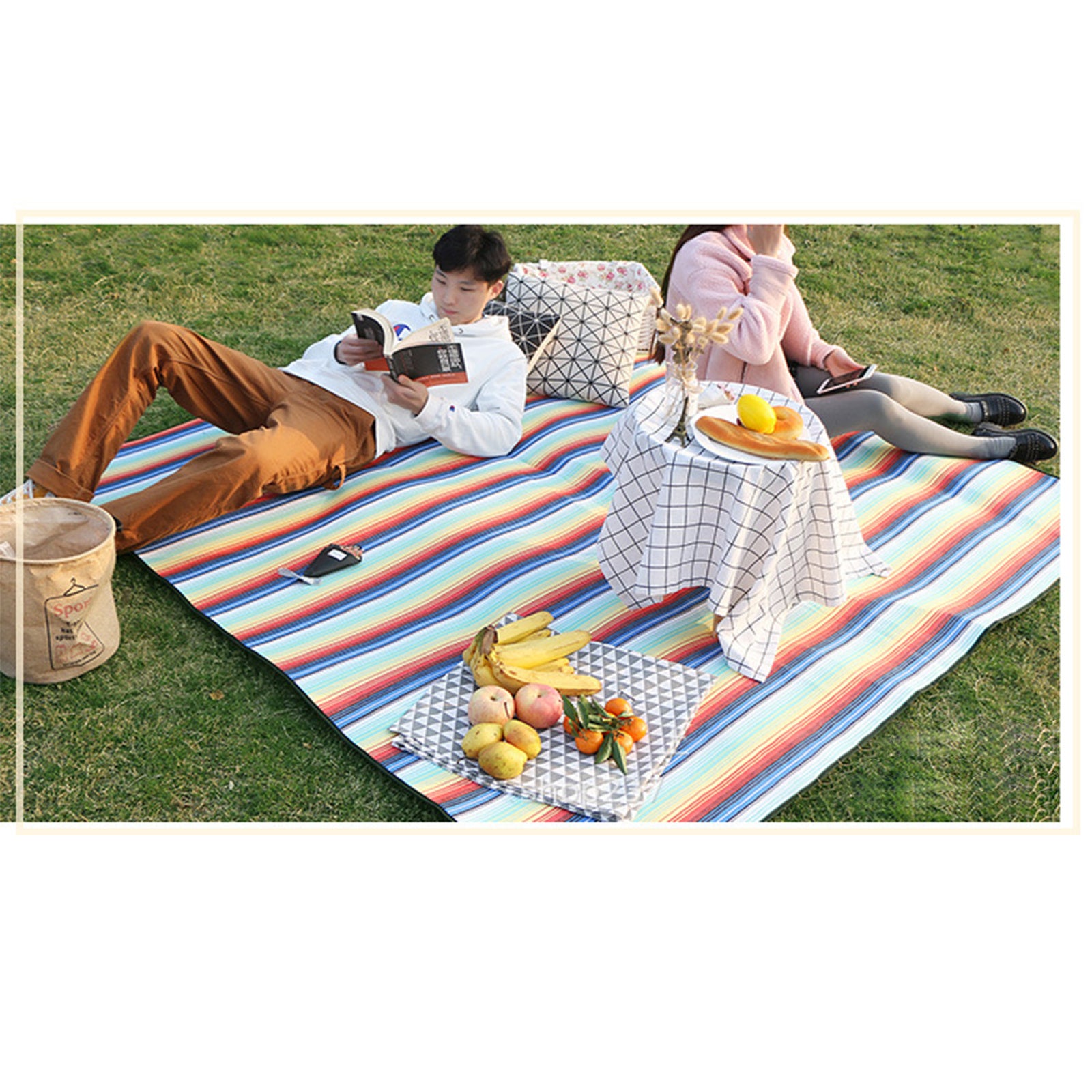 Mountgear Picnic Mat Damp-proof Mat Thickened Field Camp Mat Waterproof Beach Mat L