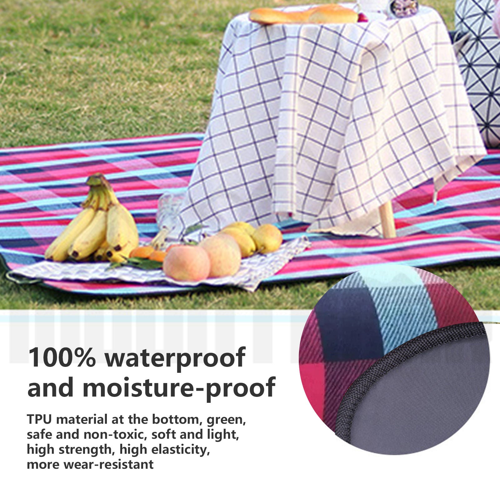 Mountgear Picnic Mat Damp-proof Mat Thickened Field Camp Mat Waterproof Beach Mat L