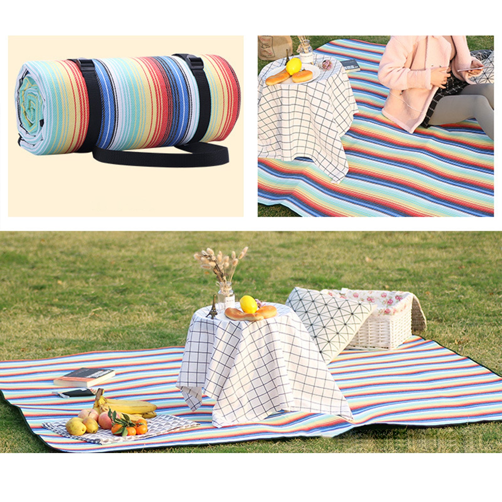 Mountgear Picnic Mat Damp-proof Mat Thickened Field Camp Mat Waterproof Beach Mat L