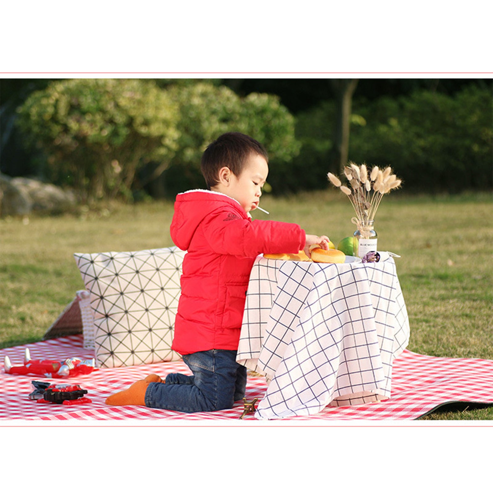 Mountgear Waterproof Folding Picnic Blanket Rug Camping Mat Beach Rug Moistureproof L