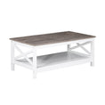 Load image into Gallery viewer, Coastal Coffee Table in White and Grey
