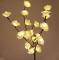 Load image into Gallery viewer, 1 Set of 50cm H 20 LED White Rose Tree Branch Stem Fairy Light Wedding Event Party Function Table Vase Centrepiece Decoration
