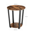 Load image into Gallery viewer, VASAGLE Round Side Table with Shelf
