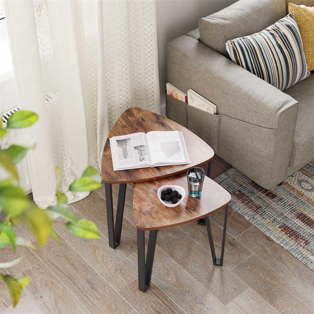 VASAGLE 3 Piece Nesting Coffee Tables Set