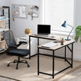 Load image into Gallery viewer, VASAGLE L-Shaped Computer Desk, Corner Desk for Study, Home Office, Gaming 149D x 149W x 75H cm
