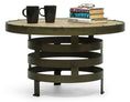 Load image into Gallery viewer, Retro Style Spiral Round Coffee Table with Wood Top
