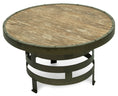 Load image into Gallery viewer, Retro Style Spiral Round Coffee Table with Wood Top
