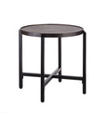 Load image into Gallery viewer, Small Round Iron Black Side Table with Copper Finish Top
