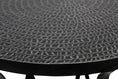 Load image into Gallery viewer, Black Round Iron Side Table with Cross Legs and Silver Finish Top
