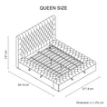 Load image into Gallery viewer, Queen Size Bedframe Velvet Upholstery Deep Grey Colour Tufted Headboard Deep Quilting
