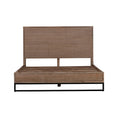 Load image into Gallery viewer, King size Bed Frame Solid Wood Acacia Veneered Bedroom Furniture Steel Legs
