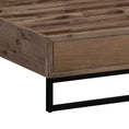 Load image into Gallery viewer, King size Bed Frame Solid Wood Acacia Veneered Bedroom Furniture Steel Legs
