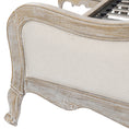 Load image into Gallery viewer, Queen Bedframe Linen Fabric Beige Oak Wood White Washed Finish Mattress Support
