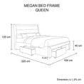 Load image into Gallery viewer, Storage Bed Frame Queen Size Upholstery Fabric in Light Grey with Base Drawers
