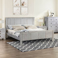 Load image into Gallery viewer, King Size Bed Frame with Solid Acacia Wood Veneered Construction in White Ash Colour
