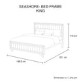 Load image into Gallery viewer, King Size Silver Brush Bed Frame in Acacia Wood Construction
