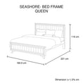 Load image into Gallery viewer, Queen Size Silver Brush Bed Frame in Acacia Wood Construction
