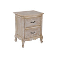 Load image into Gallery viewer, Bedside Table Oak Wood Plywood Veneer White Washed Finish Storage Drawers
