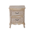 Load image into Gallery viewer, Bedside Table Oak Wood Plywood Veneer White Washed Finish Storage Drawers
