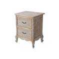 Load image into Gallery viewer, Bedside Table Oak Wood Plywood Veneer White Washed Finish Storage Drawers
