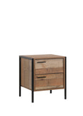 Load image into Gallery viewer, Bedside Table 2 drawers Night Stand Particle Board Construction in Oak Colour
