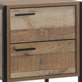 Load image into Gallery viewer, Bedside Table 2 drawers Night Stand Particle Board Construction in Oak Colour
