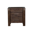 Load image into Gallery viewer, Bedside Table 2 drawers Night Stand Solid Wood Acacia Storage in Chocolate Colour
