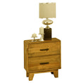 Load image into Gallery viewer, Bedside Table 2 drawers Night Stand Solid Wood Storage Light Brown Colour
