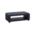 Load image into Gallery viewer, Coffee Table Upholstered PU Leather in Black Colour with open storage
