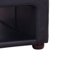 Load image into Gallery viewer, Coffee Table Upholstered PU Leather in Black Colour with open storage
