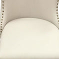 Load image into Gallery viewer, 2X Studded Dining Chairs PU Beige & Silver Frame
