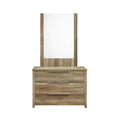 Load image into Gallery viewer, Dresser with 3 Storage Drawers in Natural Wood like MDF in Oak Colour with Mirror
