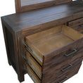 Load image into Gallery viewer, Dresser with 6 Storage Drawers in Solid Acacia & Veneer With Mirror in Chocolate Colour
