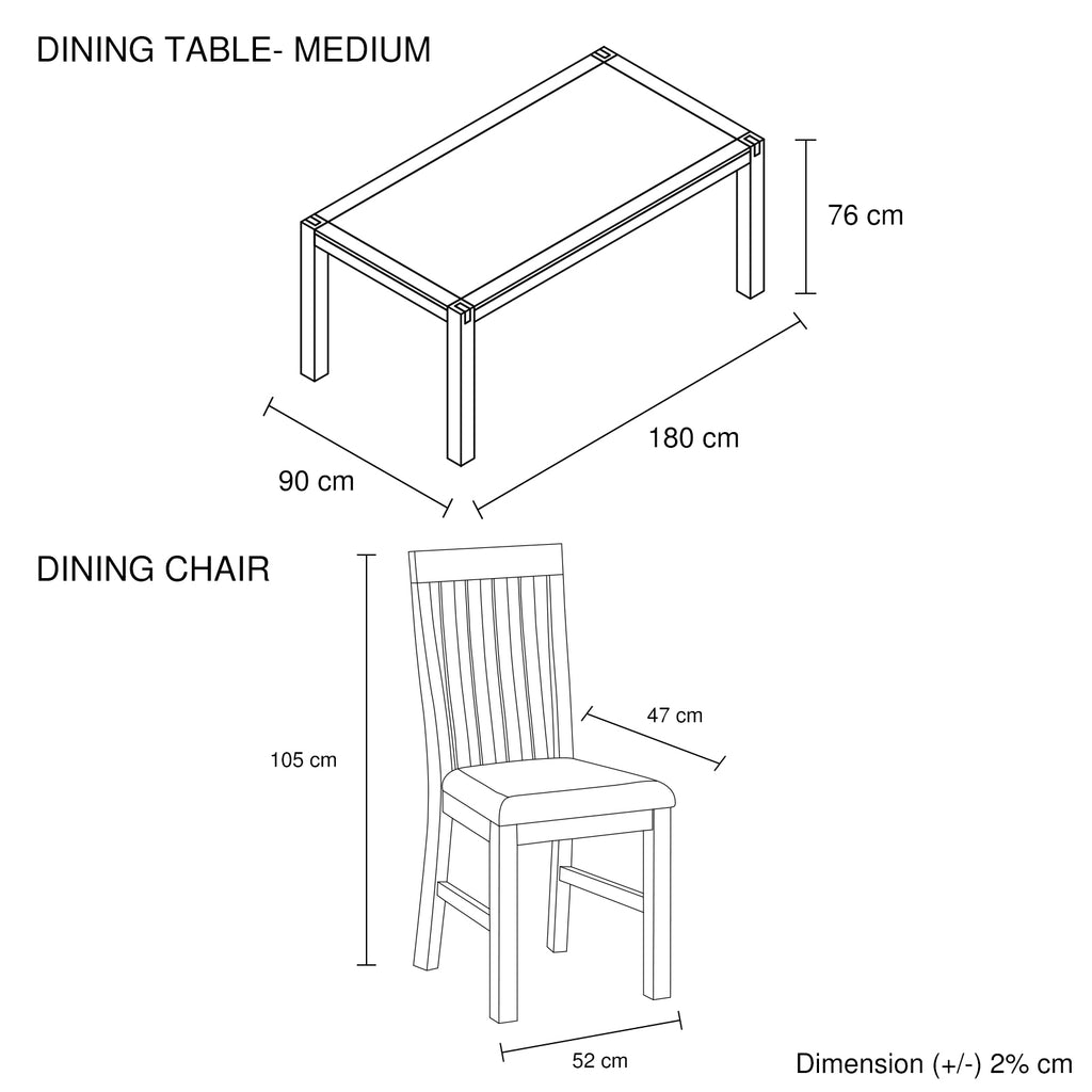 7 Pieces Dining Suite 180cm Medium Size Dining Table 6X Chairs With 7-pieces-dining-suite-180cm-medium-size-dining-table-6x-chairs-with