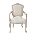 Load image into Gallery viewer, Large Size Oak Wood White Washed Finish Arm Chair Dining Set
