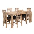Load image into Gallery viewer, 9 Pieces Dining Suite 210cm Large Size Dining Table & 8X Chairs with Solid Acacia Wooden Base in Oak Colour

